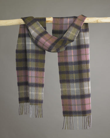 Green x Purple Tartan Cashmere Scarf
